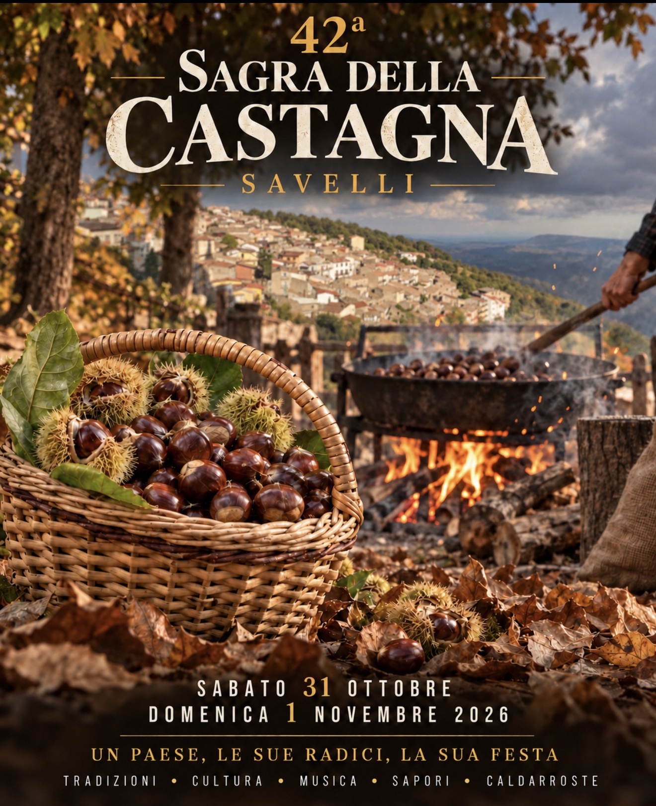 Immagine principale della 42ª Sagra della Castagna di Savelli, 31 ottobre e 1 novembre 2026